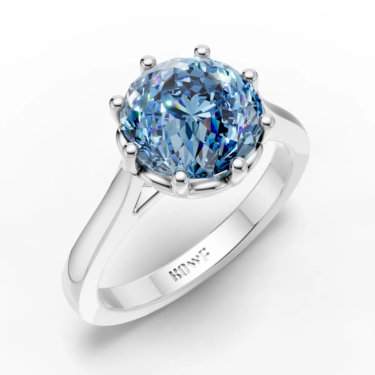 Blue Solitaire Ring